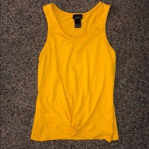 yellow tank top